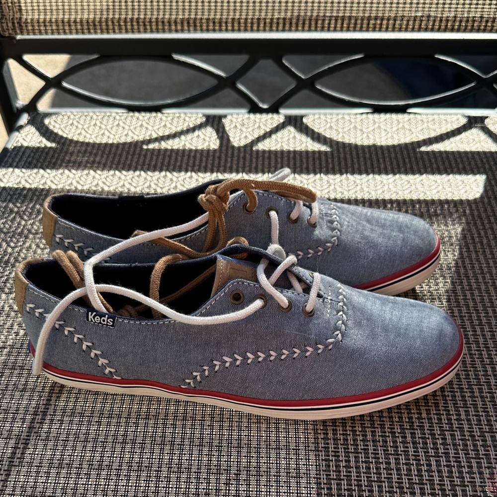 NWOT Keds Denim Tennis Shoes - Picture 2 of 7